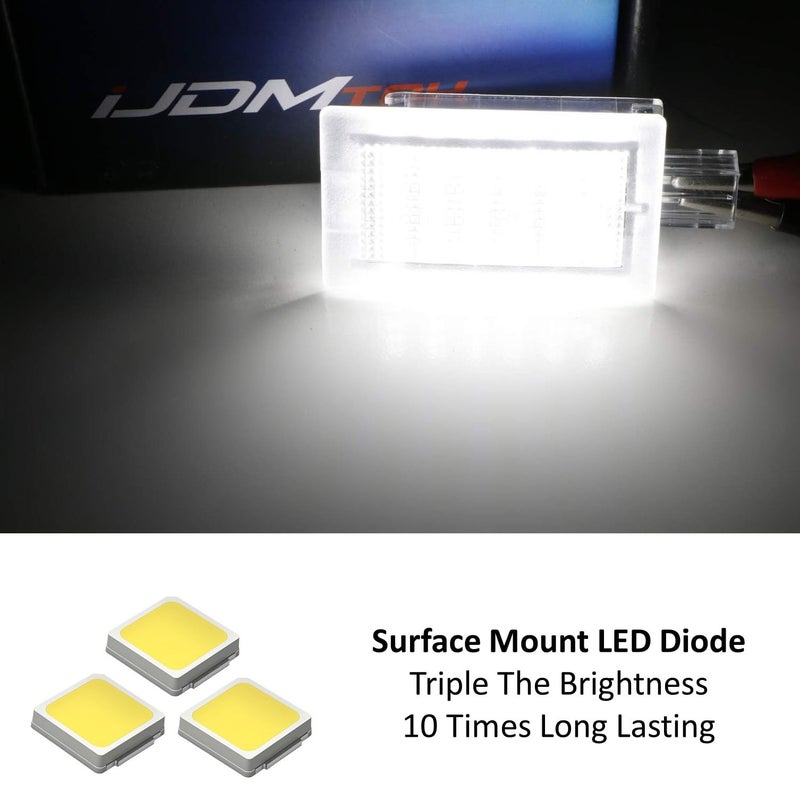 iJDMTOY Super Bright 2W High Power Xenon White Full LED Trunk Cargo Area Light Assembly Compatible With Dodge Challenger Charger Dart Magnum Chrysler 200 300 Sebring, Powered by 18-SMD LED Diodes - Image 2
